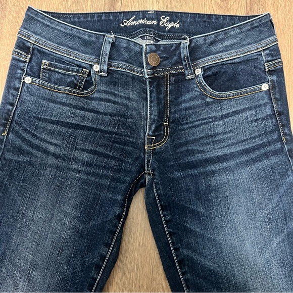 American Eagle Perfect Bootcut Mid Rise Denim Jeans Cowgirl Rodeo Western Size 6 - Picture 3 of 9